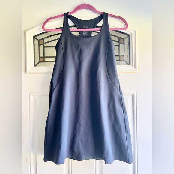 Girlfriend Collective Paloma Activewear Dress in Black - Picture 5 of 7
